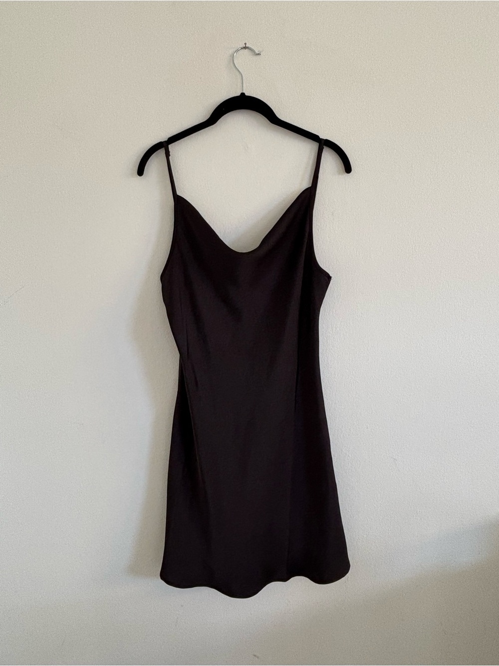 Cotton On Black Satin Cowl Mini Dress